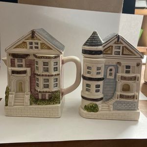 Vintage Otagiri Victorian House Sugar And Creamer Set!